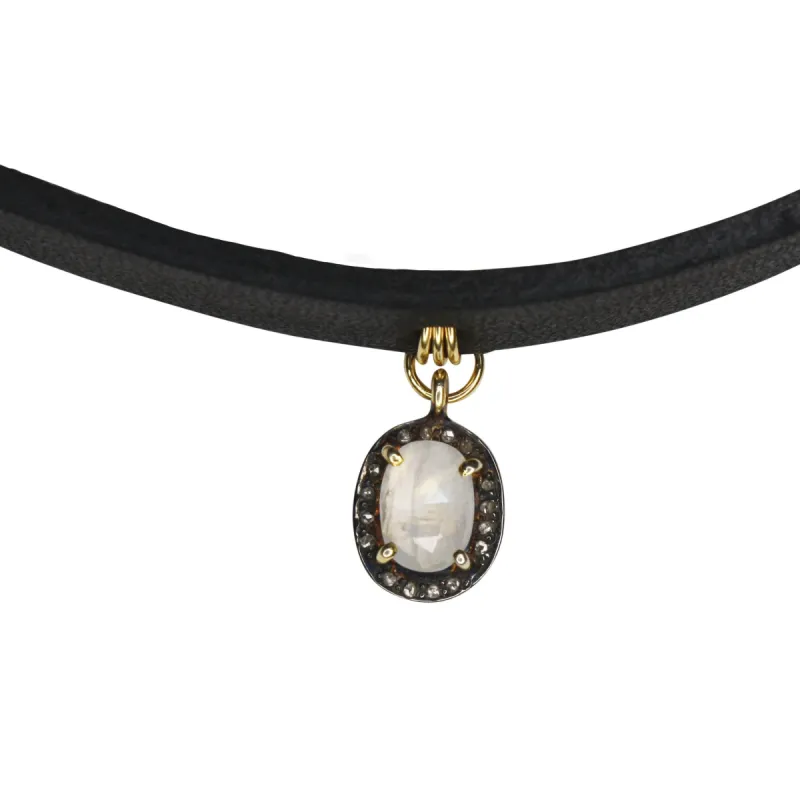 Diamond Moonstone Choker sold by MHART