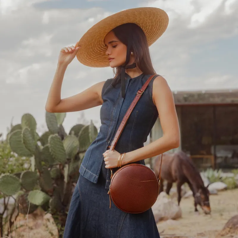 'Almost Perfect' Circle Crossbody sold by Portland Leather Company
