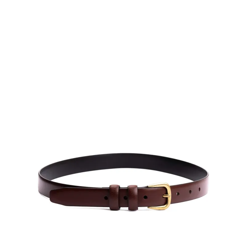 Women's Slim Double Loop Leather Belt sold by Portland Leather Company