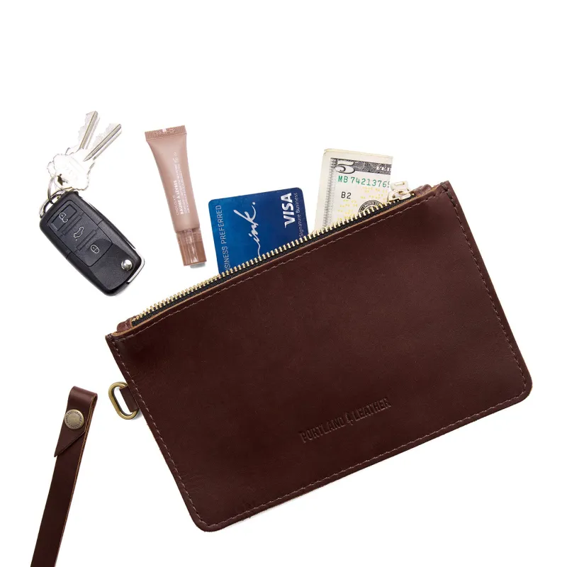 'Almost Perfect' Zip-Zap Duo Wristlet made by Portland Leather Company