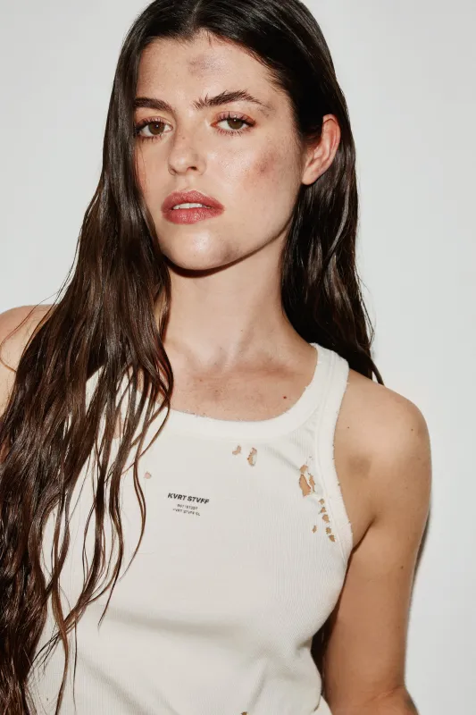 Ecru Mechanic Tank Top sold by KVRT STVFF