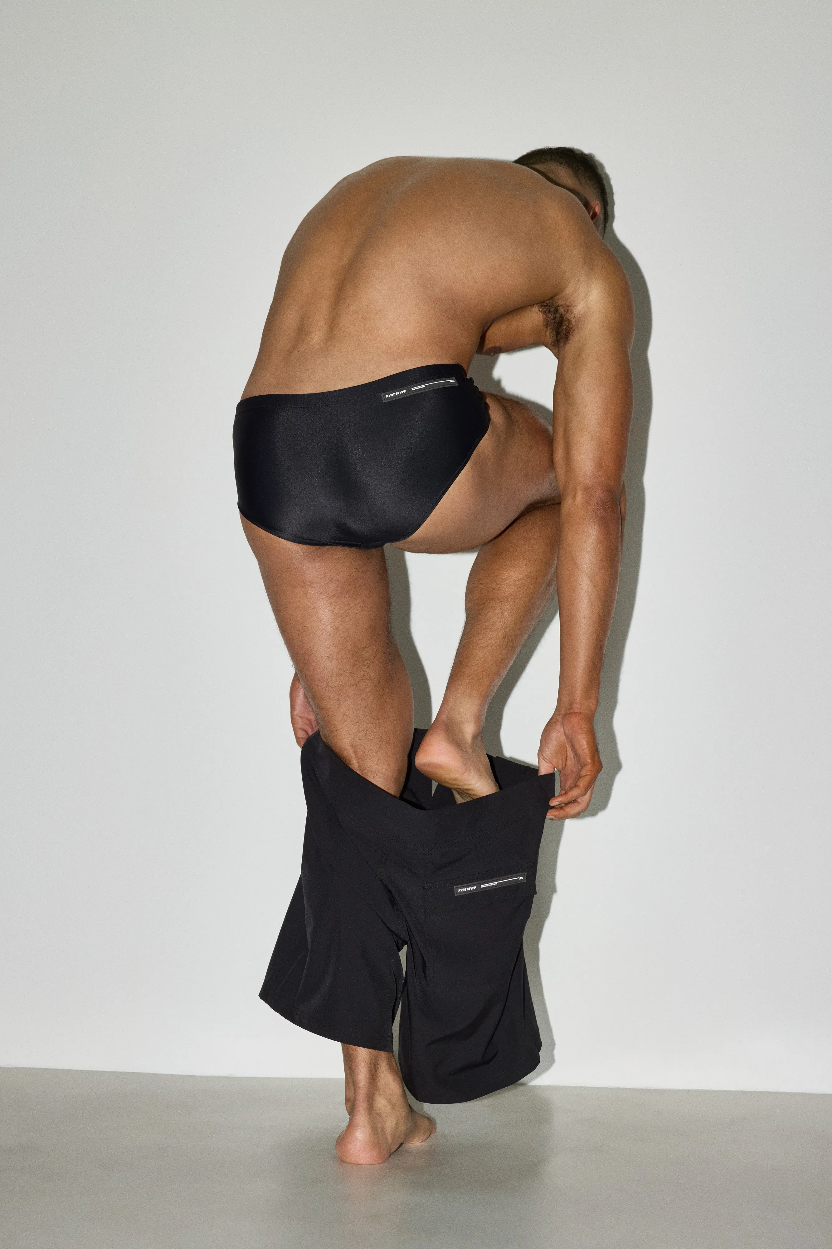 Black Core Retro Swim Brief sold by KVRT STVFF product image thumbnail 4
