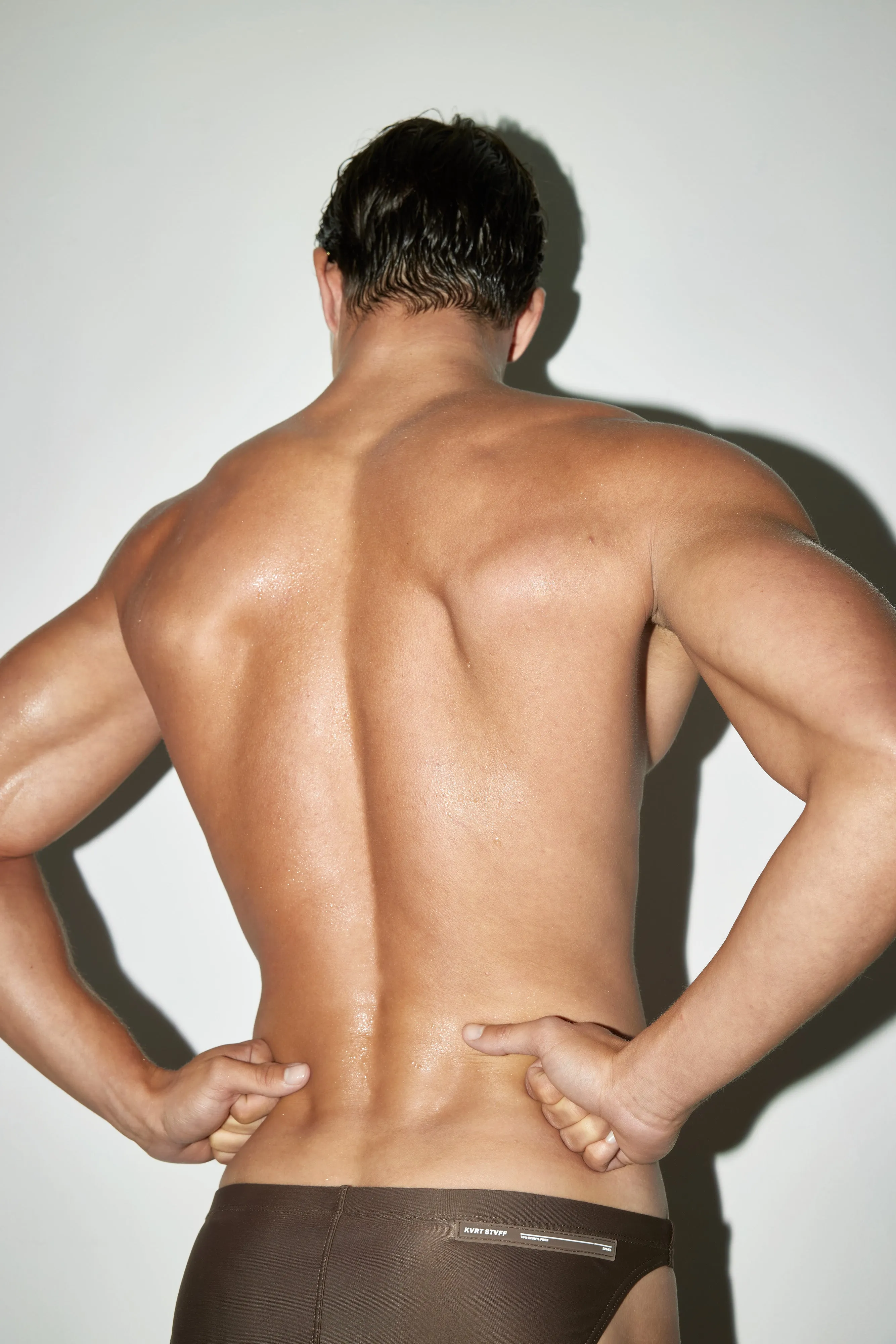 Espresso Core Physique Swim Brief sold by KVRT STVFF