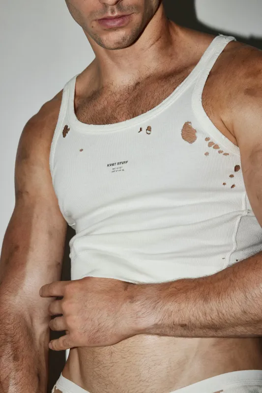 Ecru Mechanic Crop Top sold by KVRT STVFF