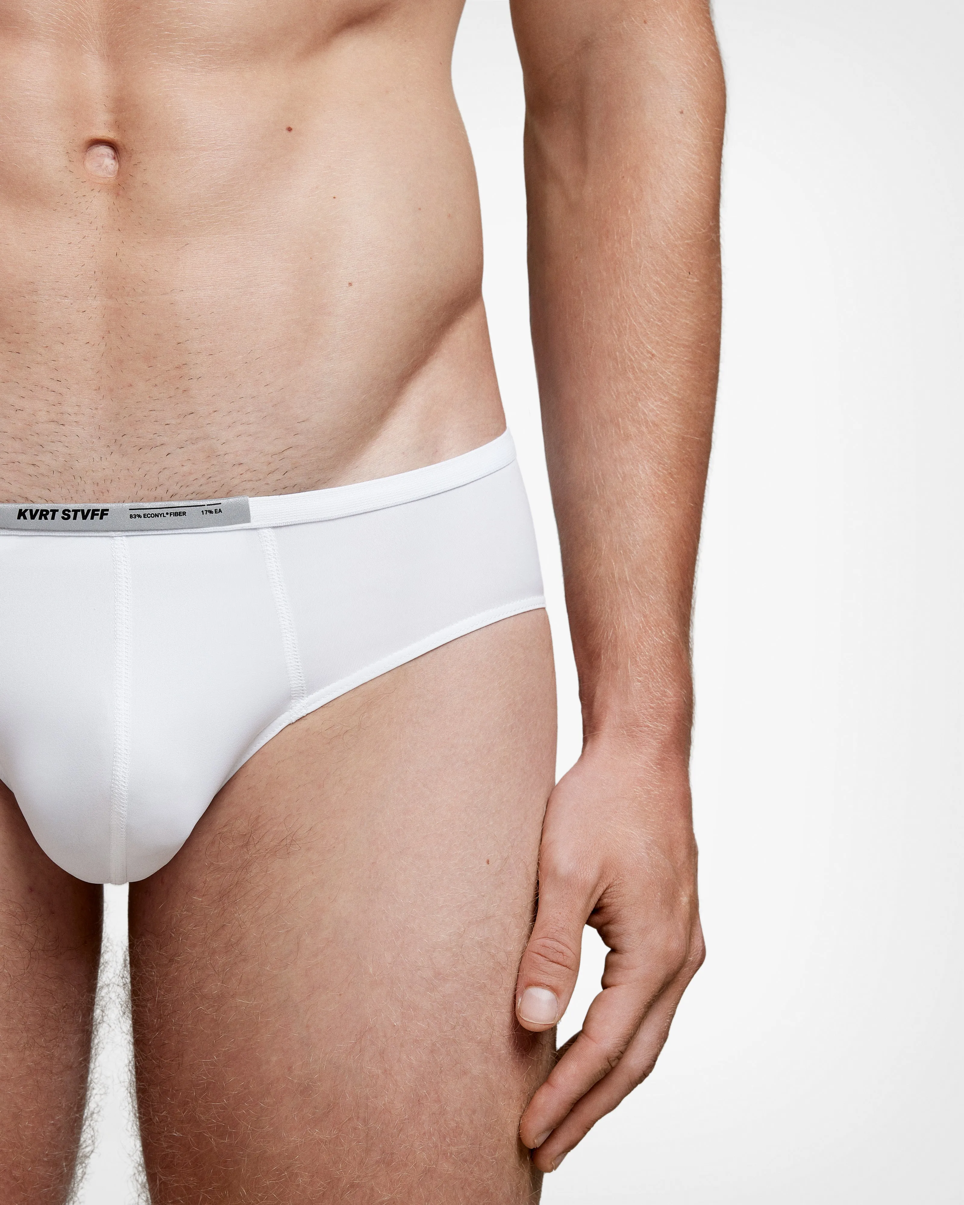 White Micro Brief sold by KVRT STVFF product image thumbnail 4