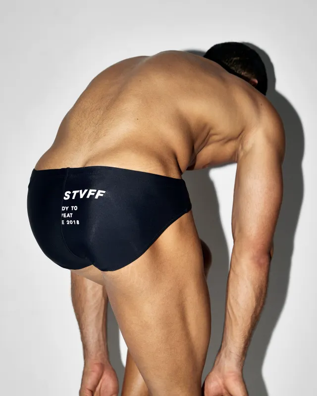 Black KVRT Swim Brief sold by KVRT STVFF