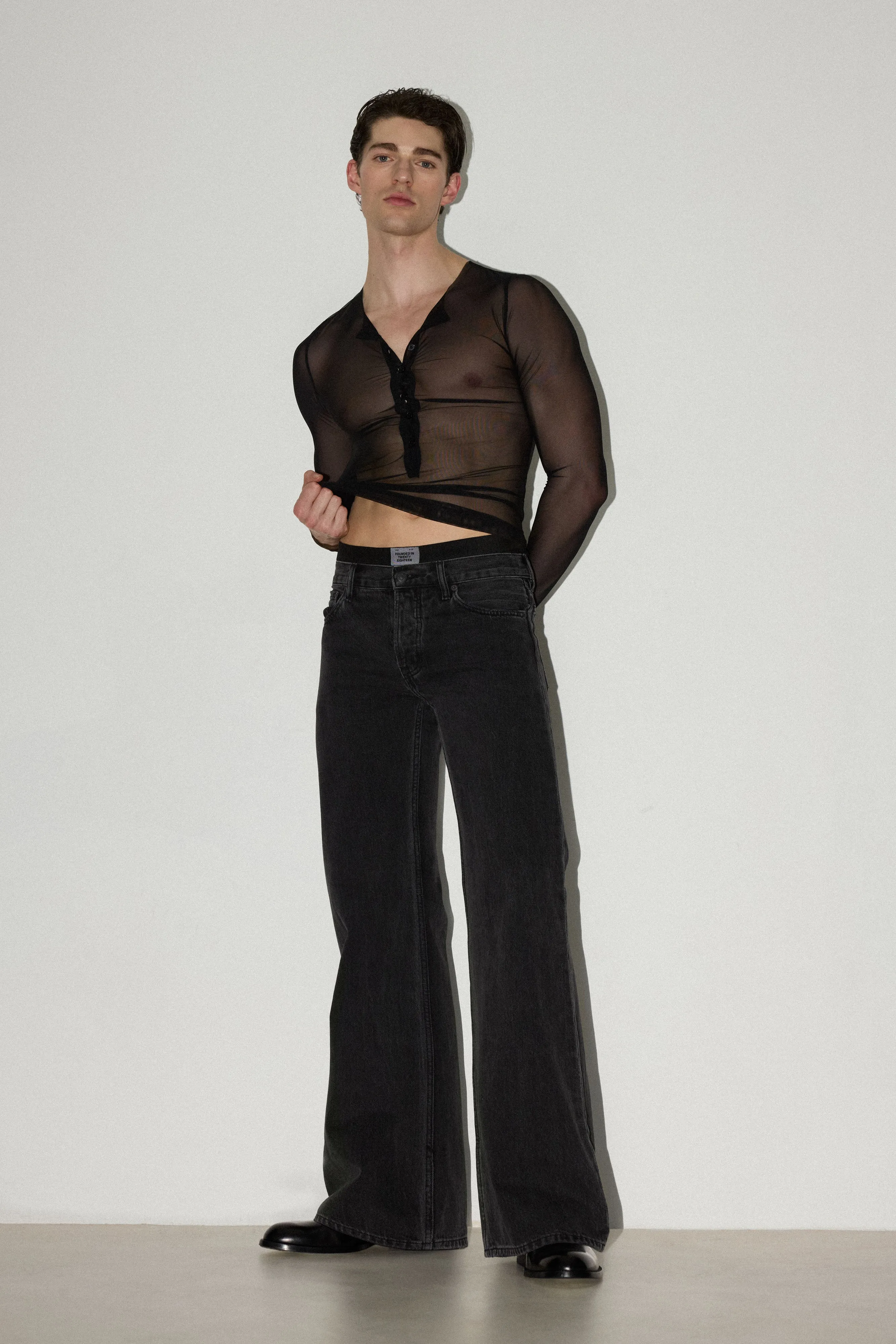 Black John Long Sleeve Henley sold by KVRT STVFF product image thumbnail 4