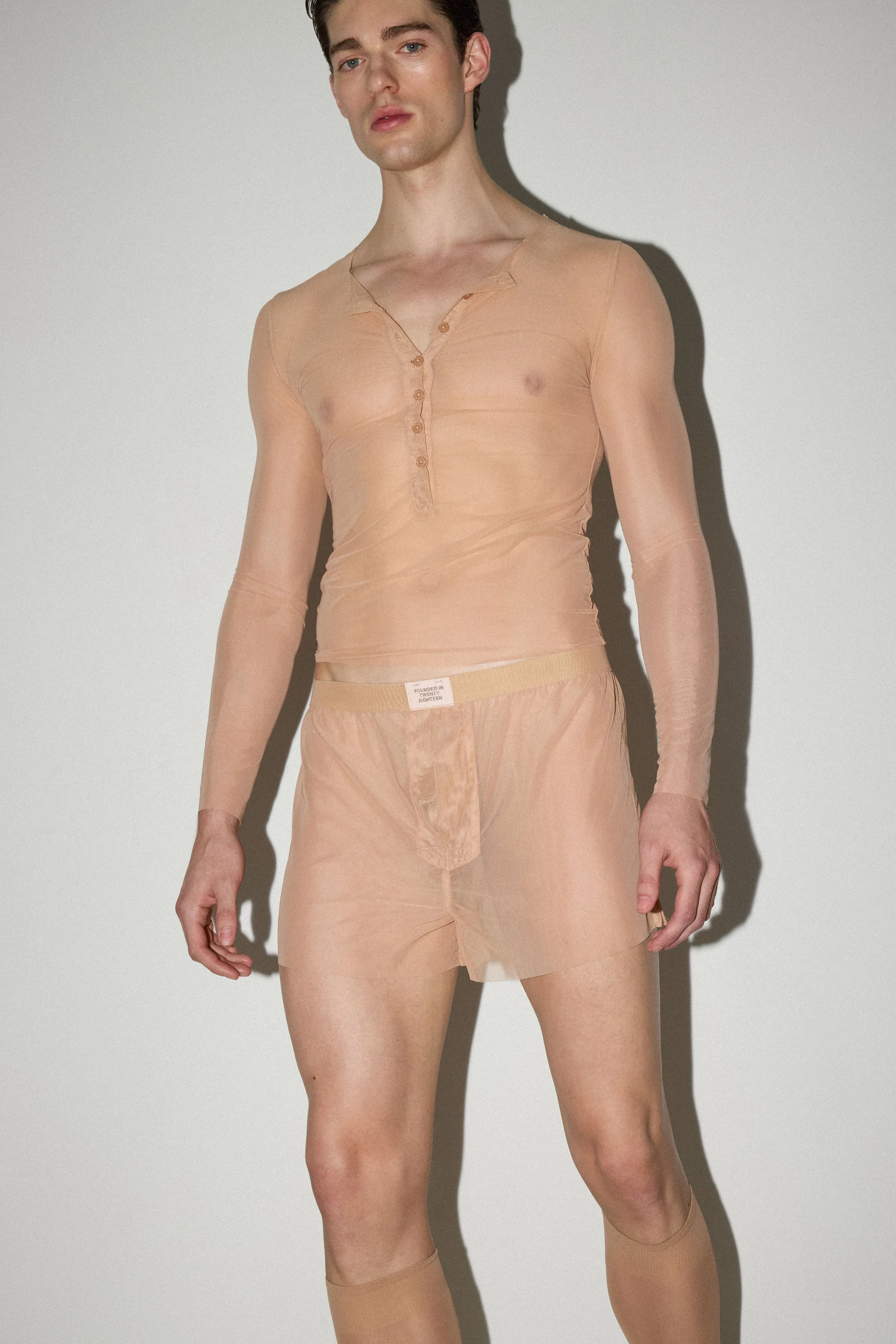 Cappuccino John Long Sleeve Henley sold by KVRT STVFF product image thumbnail 4