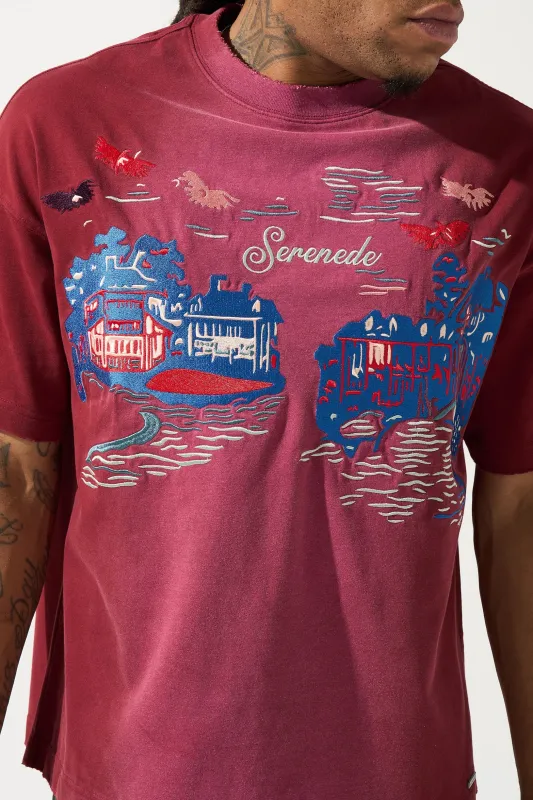 SOUVENIR Merlot T-shirt made by Serenede