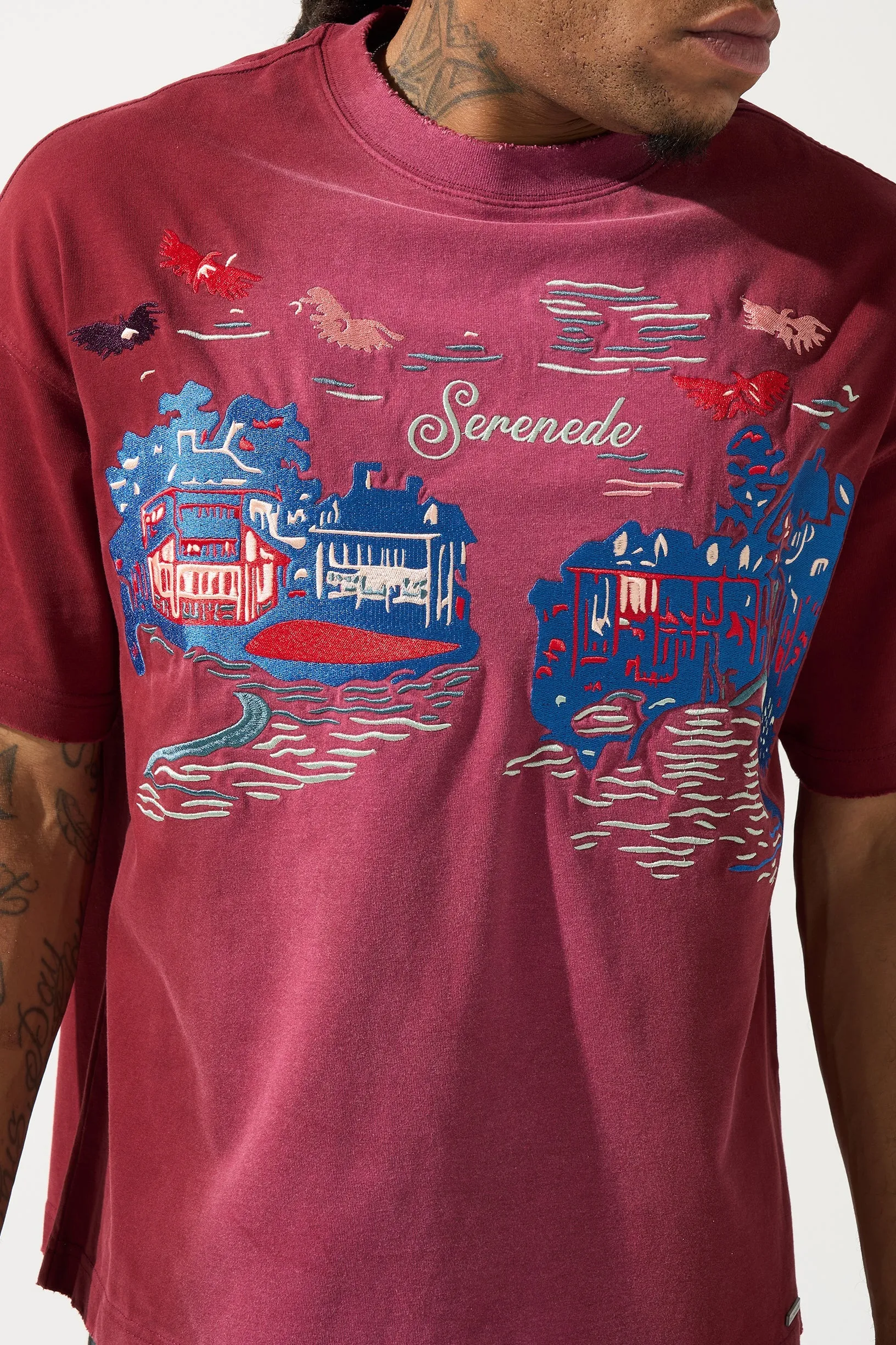 SOUVENIR Merlot T-shirt sold by Serenede
