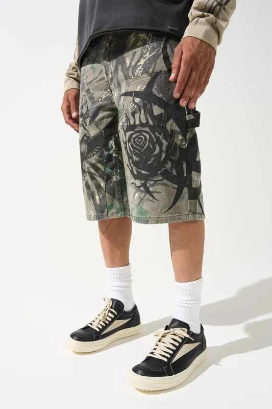 PARADI$E Denim Shorts sold by Serenede