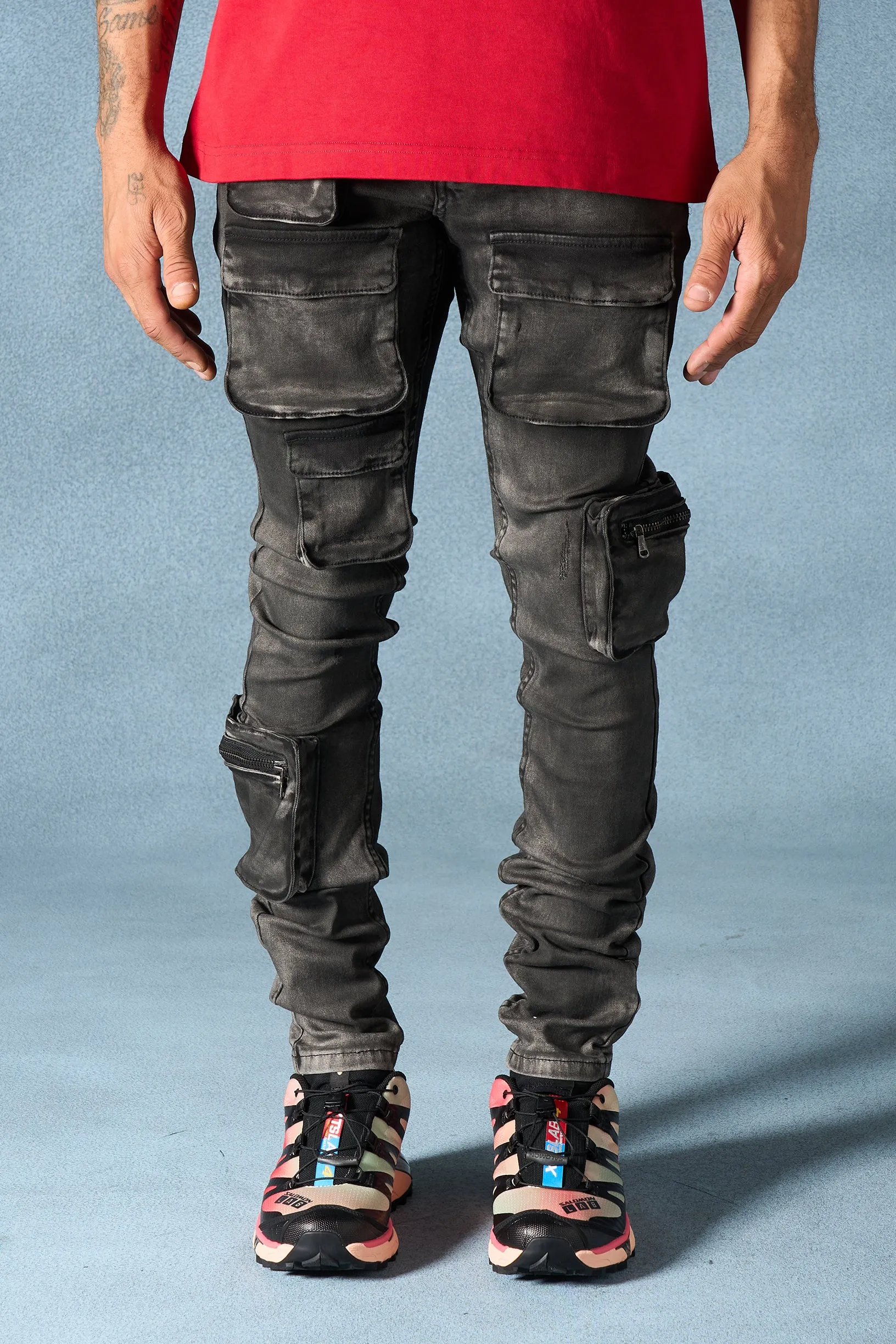 "CURRENT" Cargo Jeans sold by Serenede product image thumbnail 5