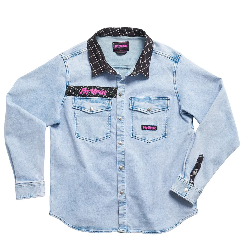 The Surge Matrix Sport Denim Button Down sold by PIT VIPER