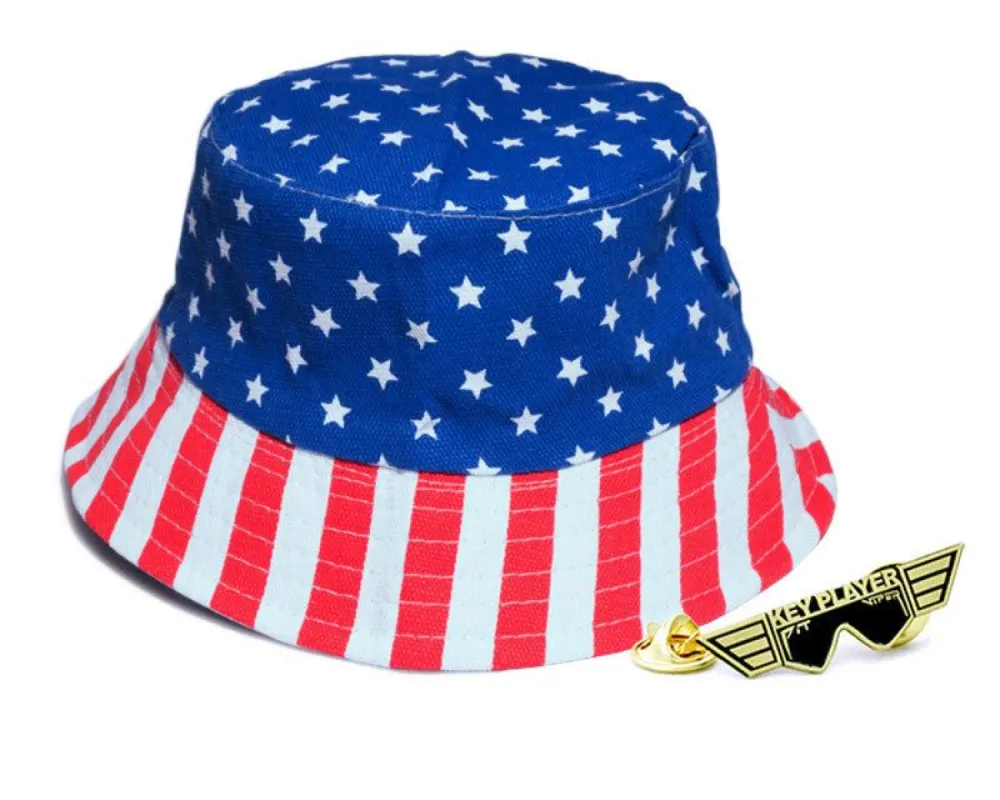 The Merika Bucket Hat & Key Player Pin sold by PIT VIPER