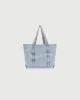 Wordmark Denim Tote Bag - Acid Wash sold by Museum of Peace and Quiet