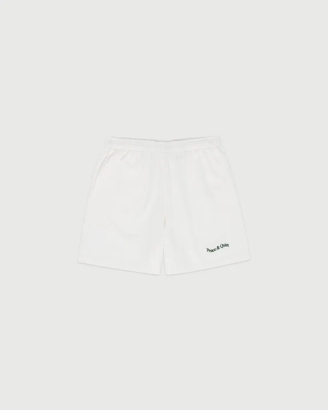 Wordmark Sweatshorts - White sold by Museum of Peace and Quiet