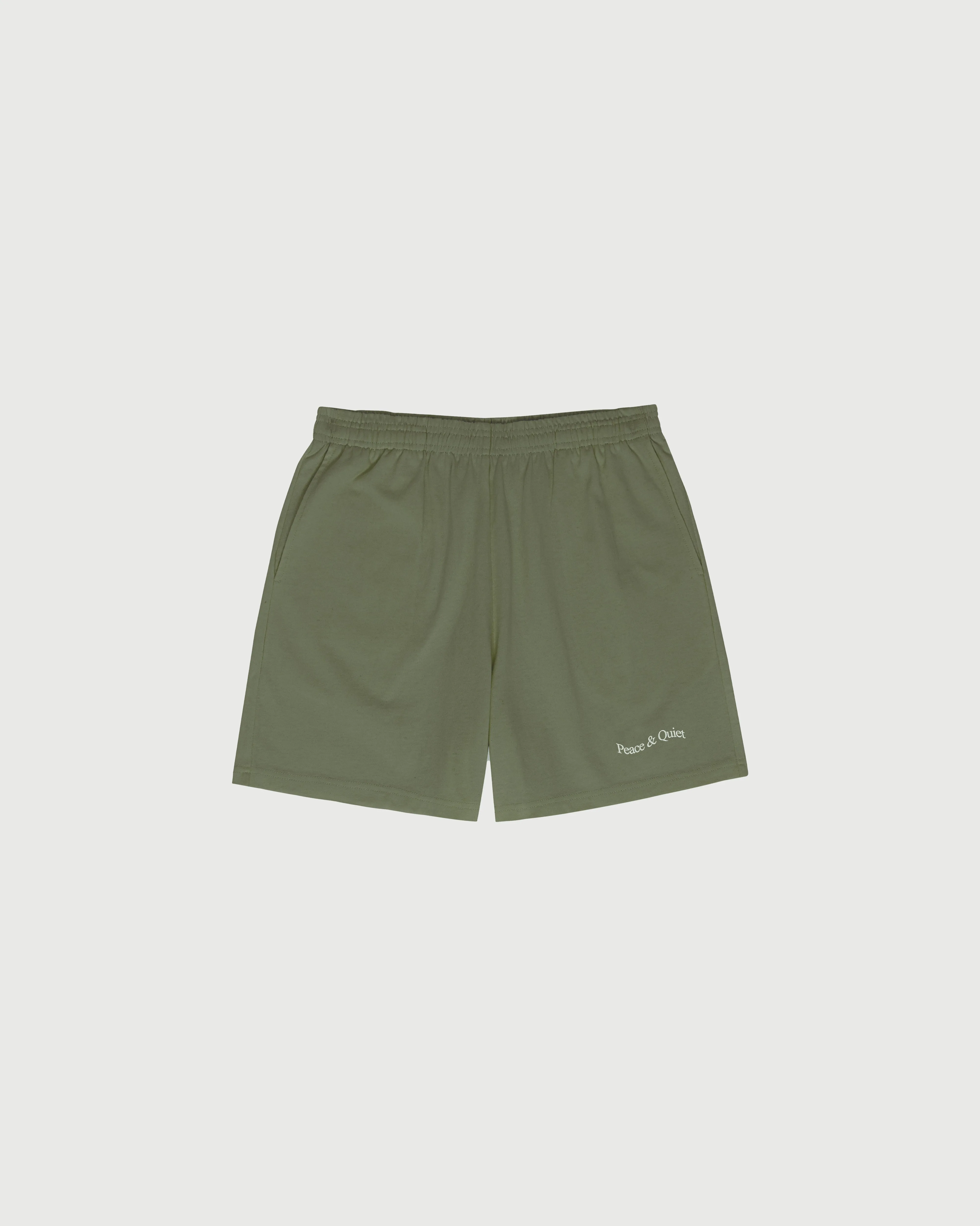 Wordmark Sweatshorts - Olive sold by Museum of Peace and Quiet