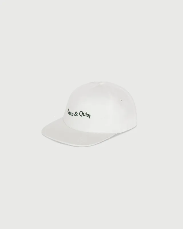 Wordmark Snapback - White sold by Museum of Peace and Quiet