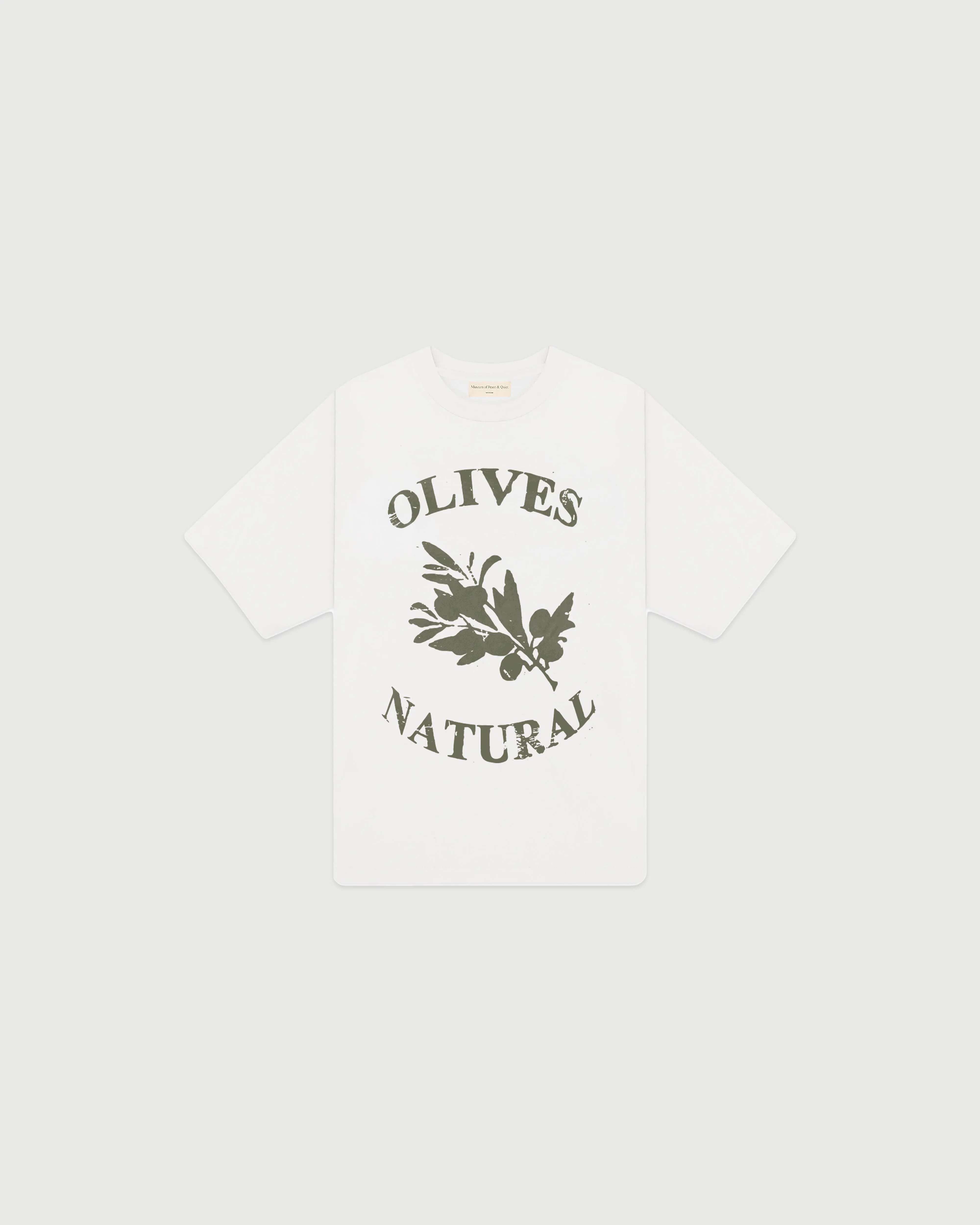 Olives Tee- White sold by Museum of Peace and Quiet