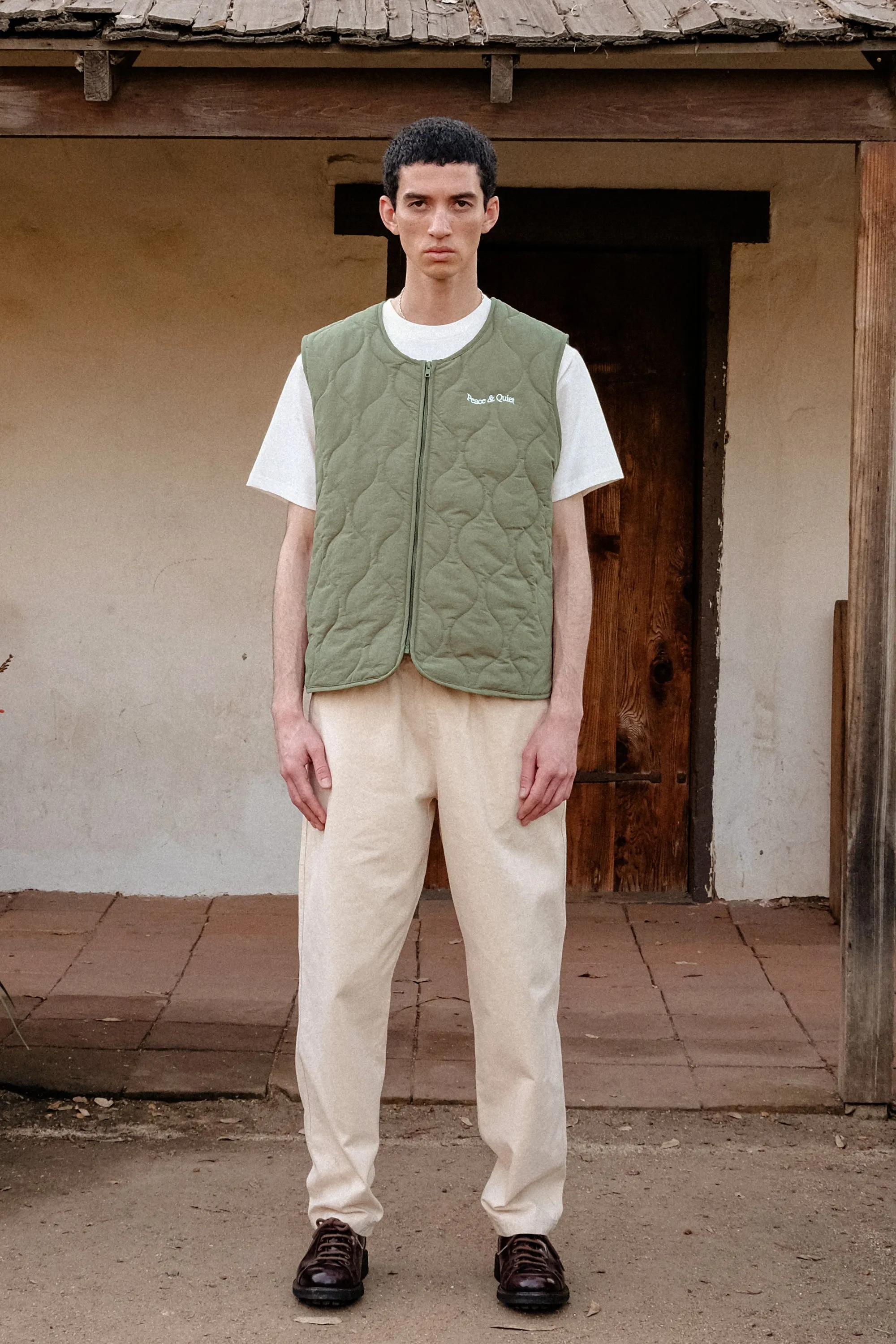 Wordmark Vest - Olive sold by Museum of Peace and Quiet product image thumbnail 2
