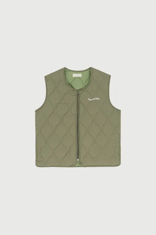 Wordmark Vest - Olive made by Museum of Peace and Quiet