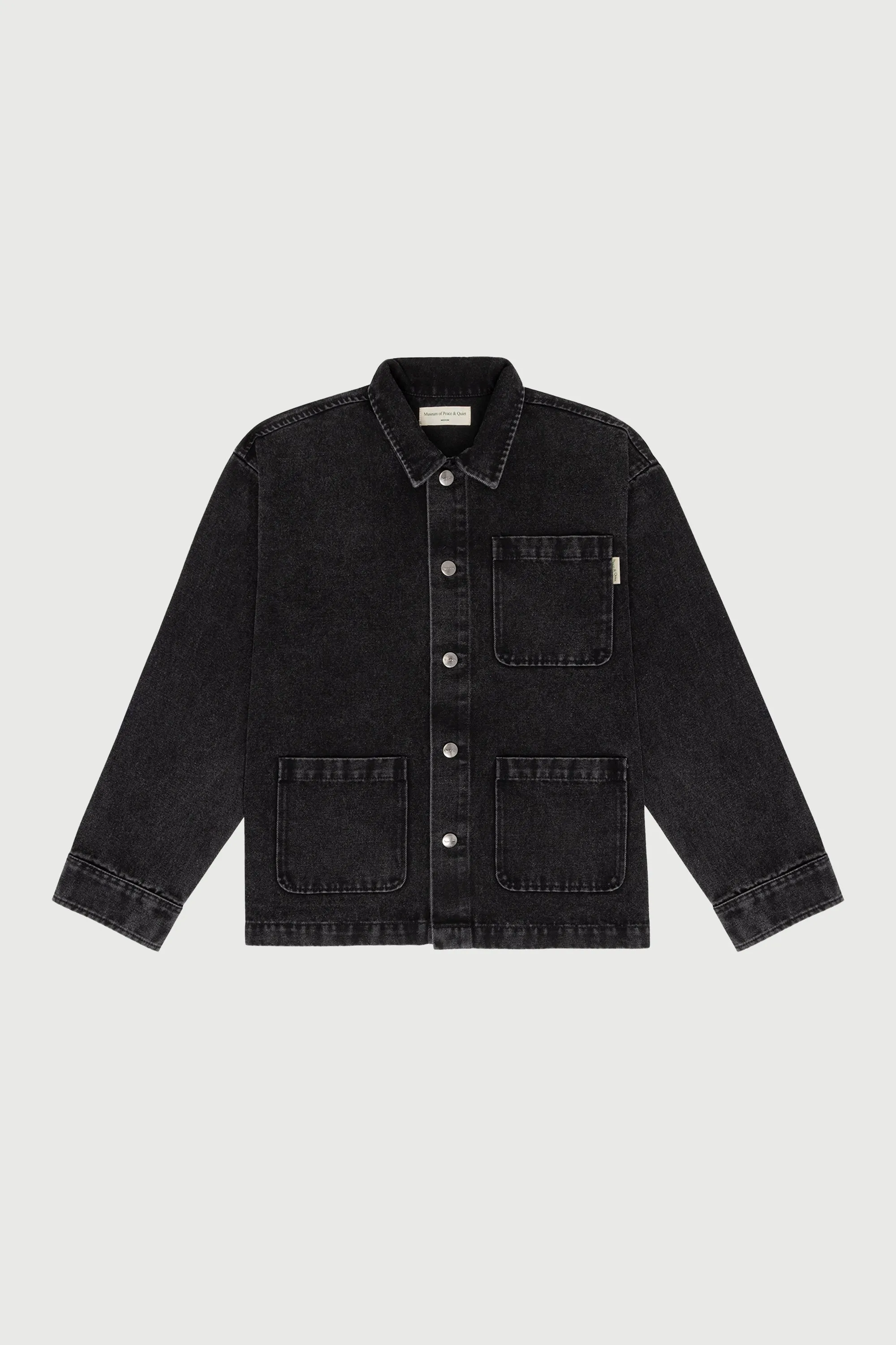 Wordmark Chore Coat - Black Wash sold by Museum of Peace and Quiet