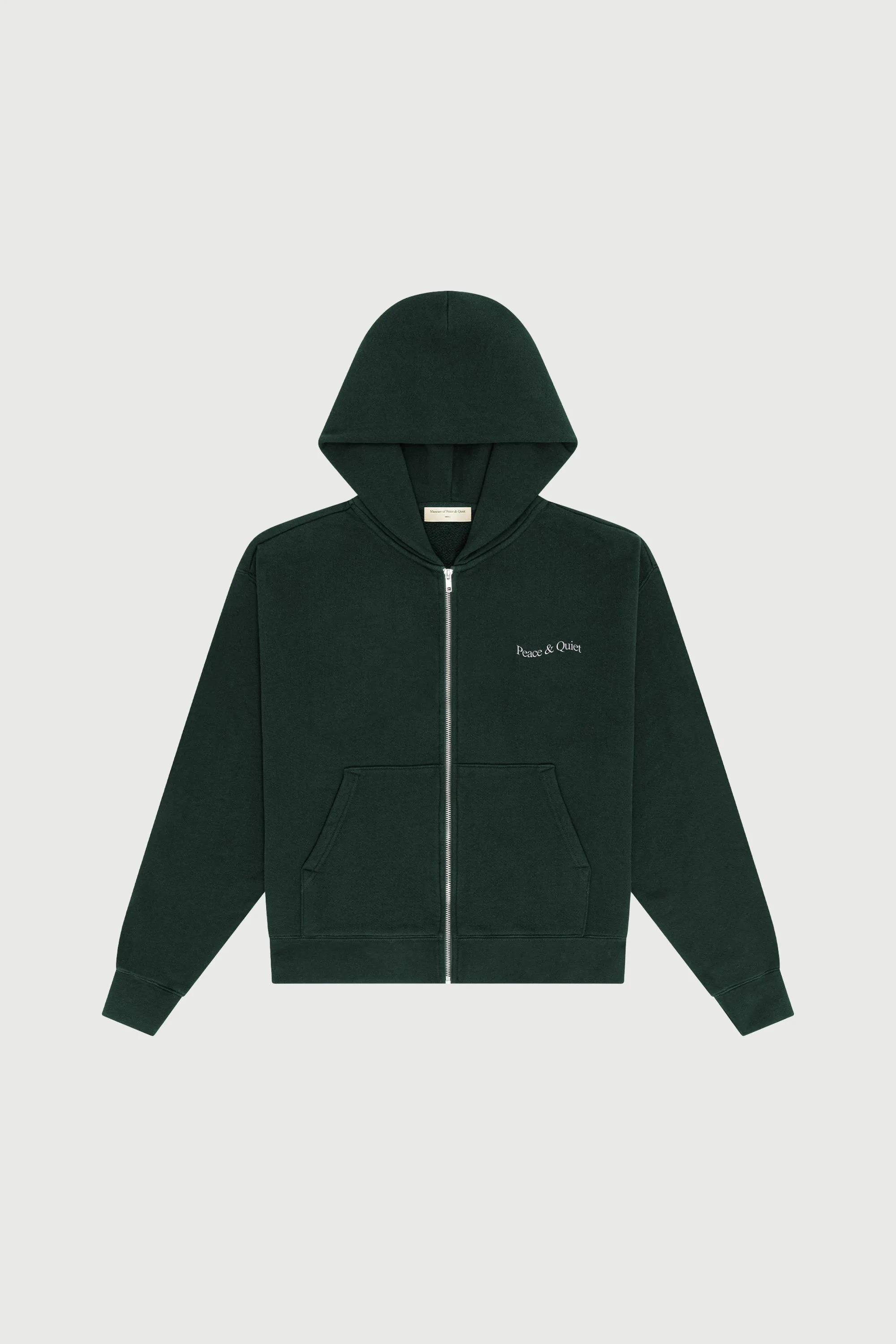 Wordmark Zip Up Hoodie - Forest sold by Museum of Peace and Quiet