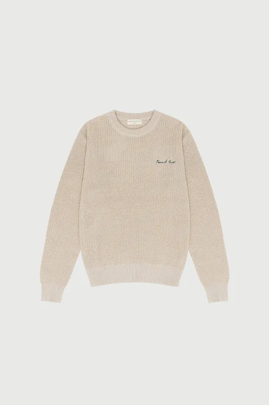 Signature Knit Sweater - Bone sold by Museum of Peace and Quiet