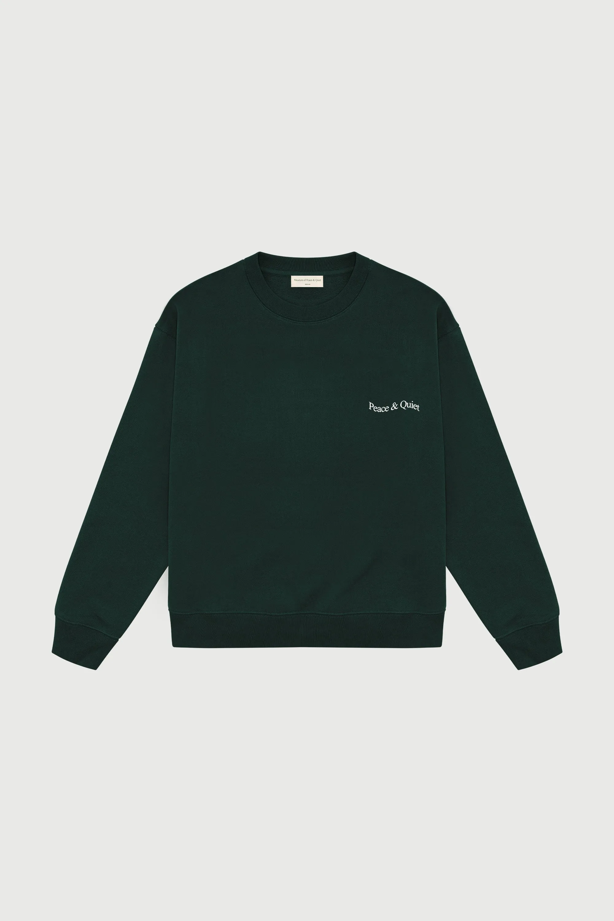 Wordmark Crewneck - Pine sold by Museum of Peace and Quiet