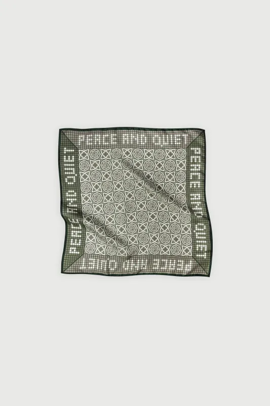 Silk Bandana - Olive/Clay sold by Museum of Peace and Quiet