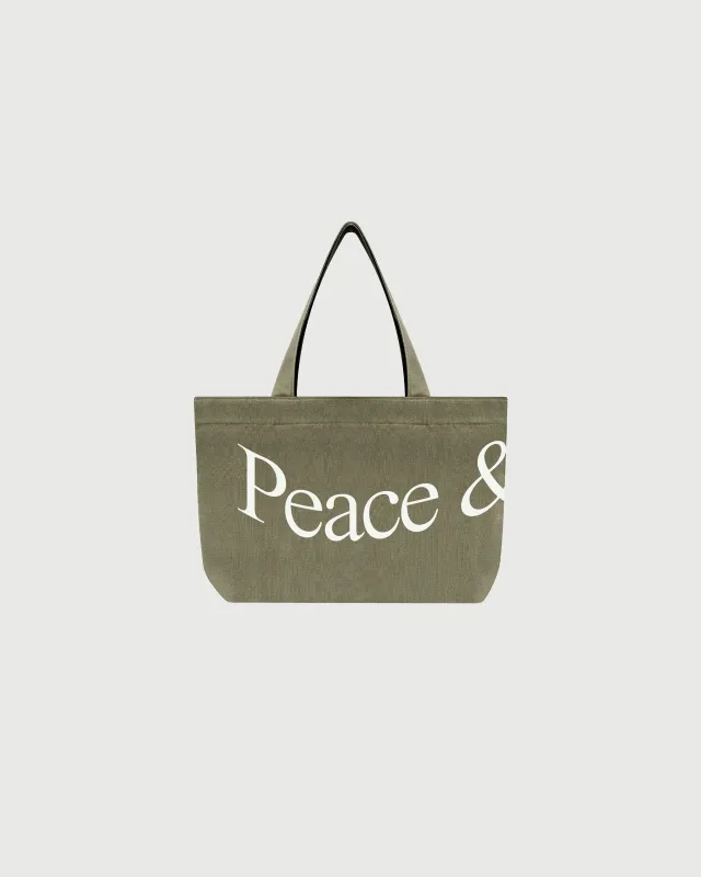 Wordmark Tote - Olive sold by Museum of Peace and Quiet