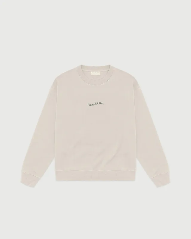 Wordmark Crewneck - Bone sold by Museum of Peace and Quiet