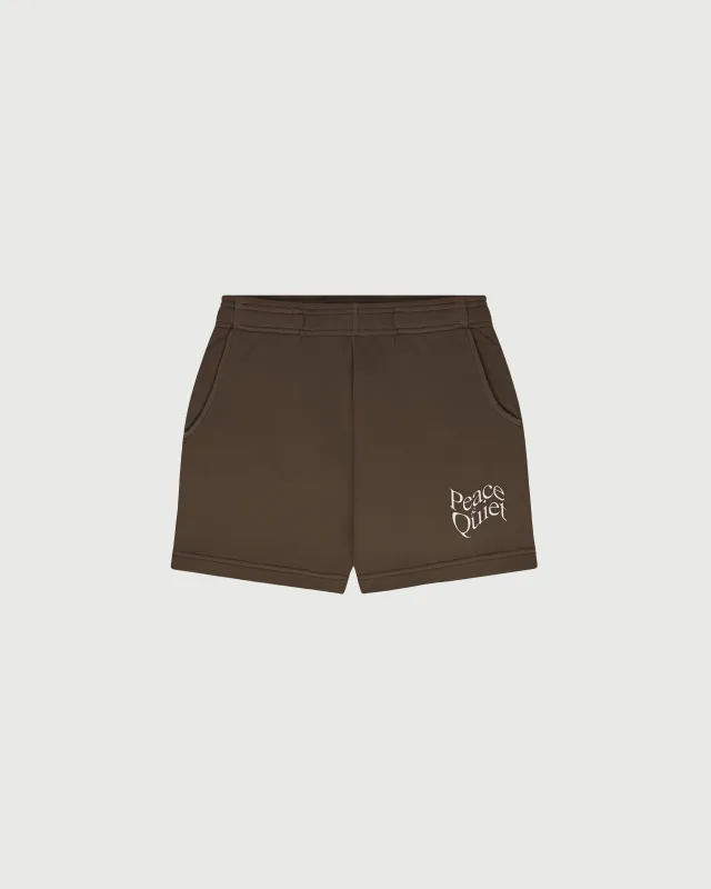 Warped Sweatshorts - Coffee sold by Museum of Peace and Quiet