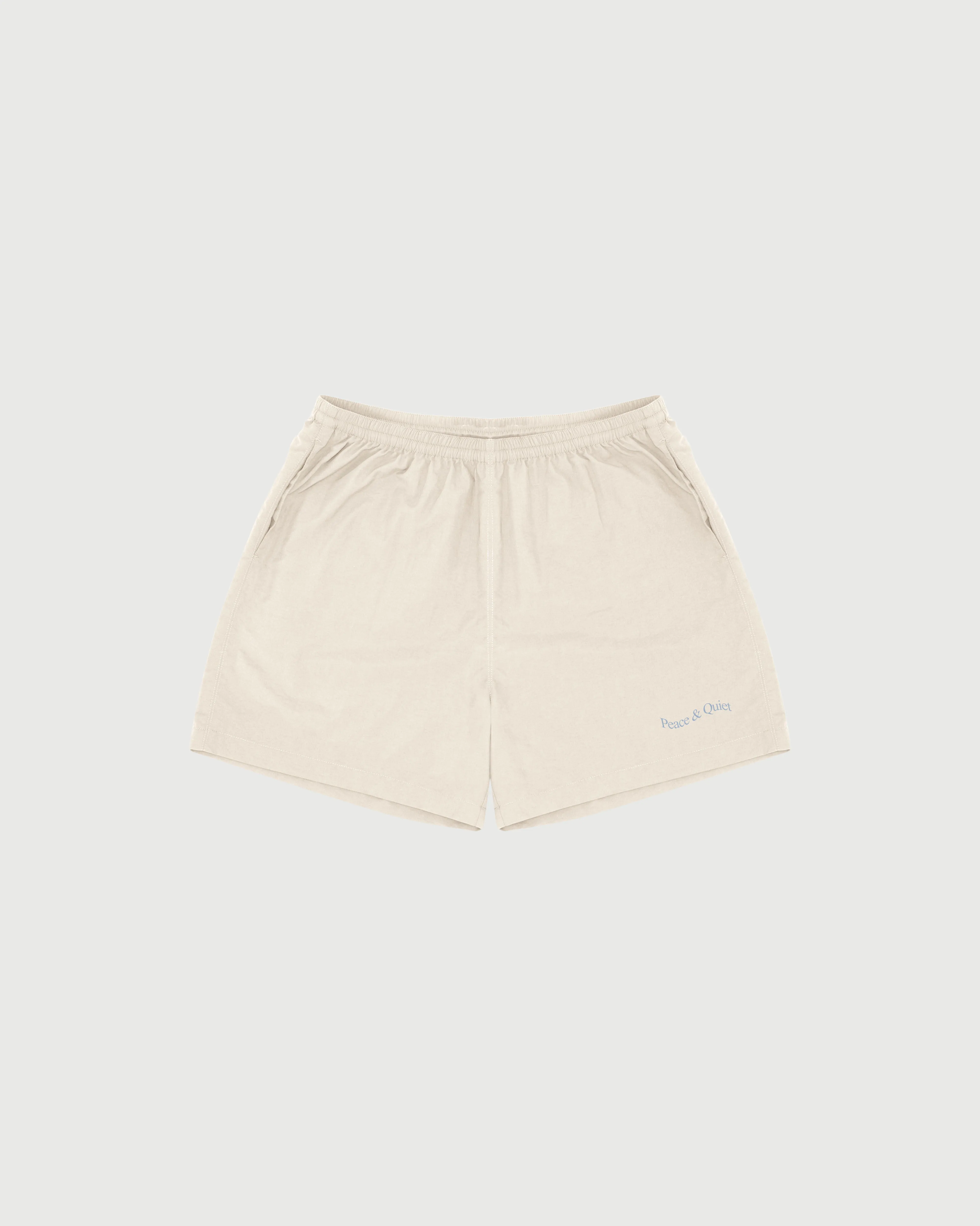 Wordmark Nylon Shorts - Bone sold by Museum of Peace and Quiet