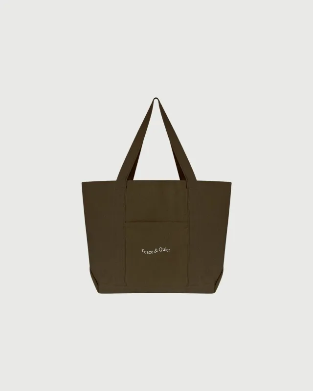Wordmark Boat Tote - Brown sold by Museum of Peace and Quiet