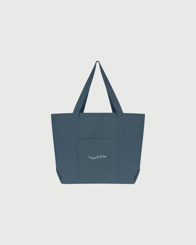 Wordmark Boat Tote - Slate sold by Museum of Peace and Quiet