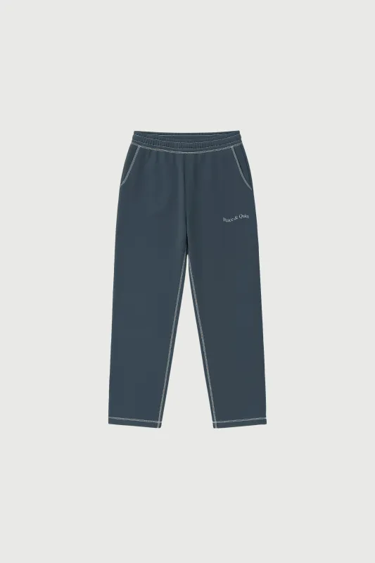 Wordmark Reverse Stitched Sweatpants - Slate sold by Museum of Peace and Quiet