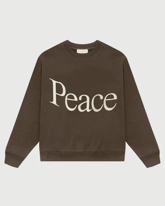 Jumbo Wordmark Crewneck - Brown sold by Museum of Peace and Quiet