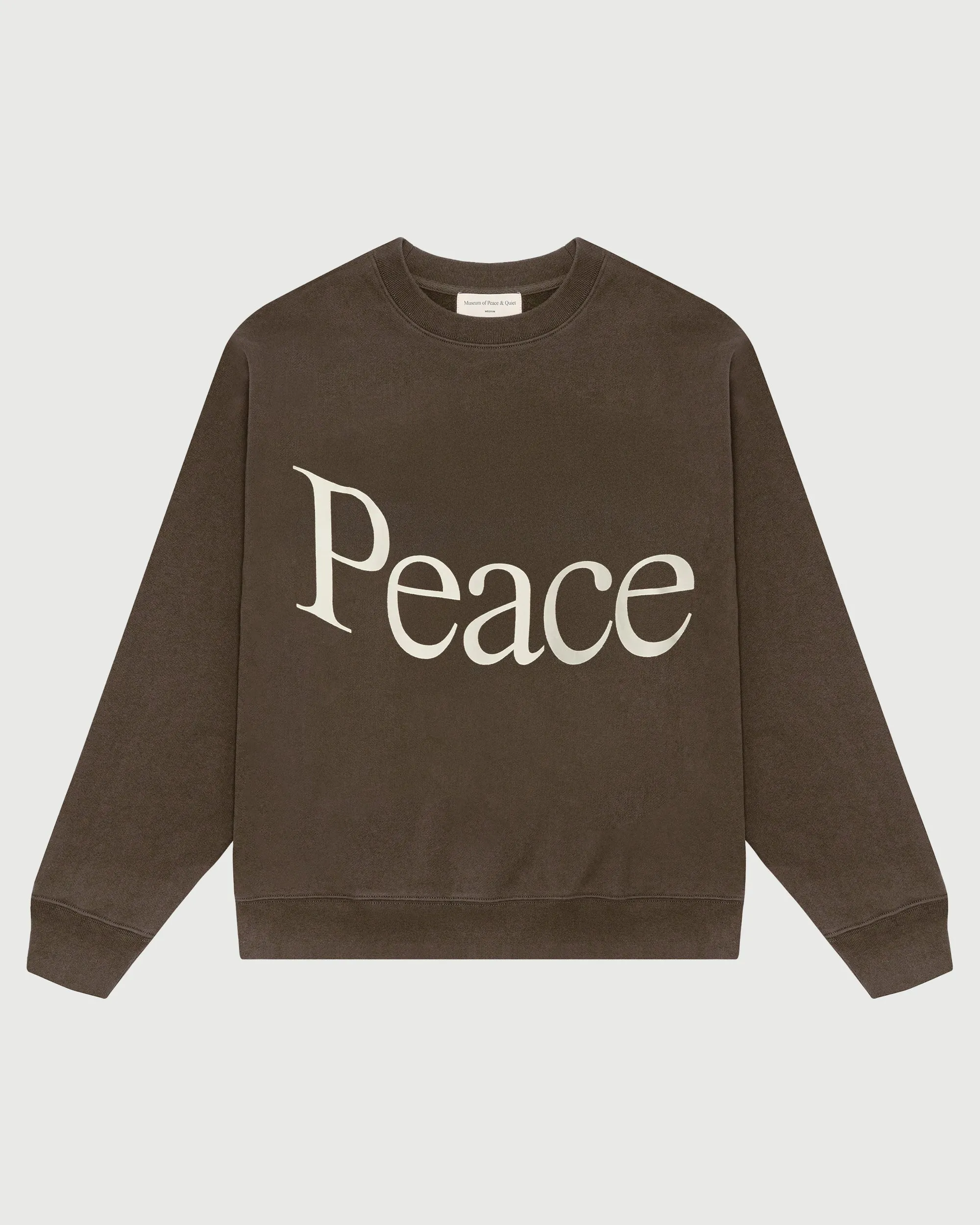 Jumbo Wordmark Crewneck - Brown sold by Museum of Peace and Quiet