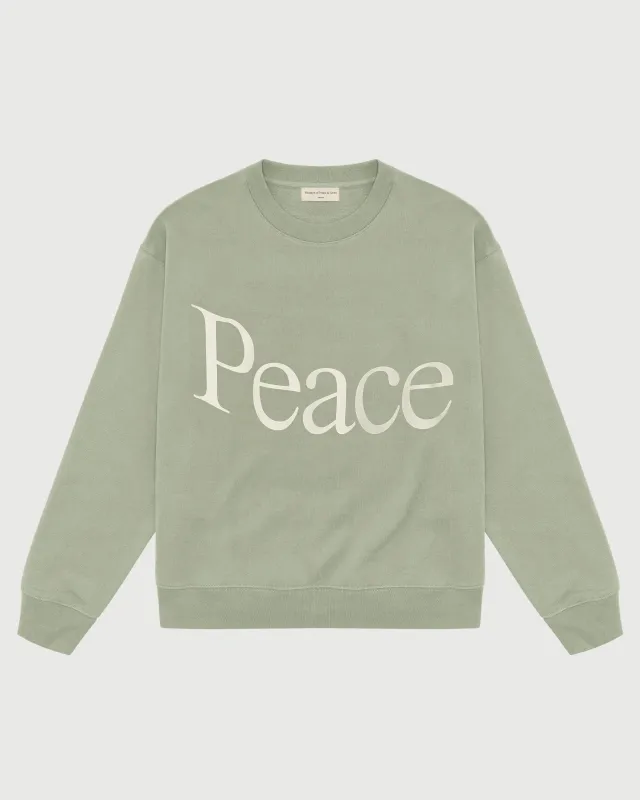 Jumbo Wordmark Crewneck - Sage sold by Museum of Peace and Quiet