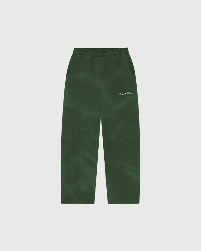 Wordmark Tyedye Sweatpants - Forest sold by Museum of Peace and Quiet
