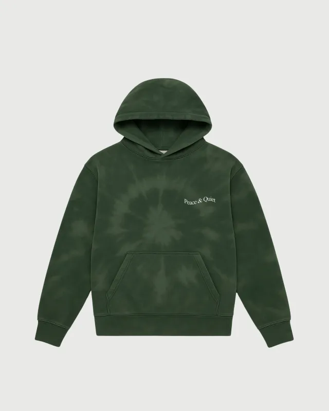 Wordmark Tyedye Hoodie - Forest sold by Museum of Peace and Quiet