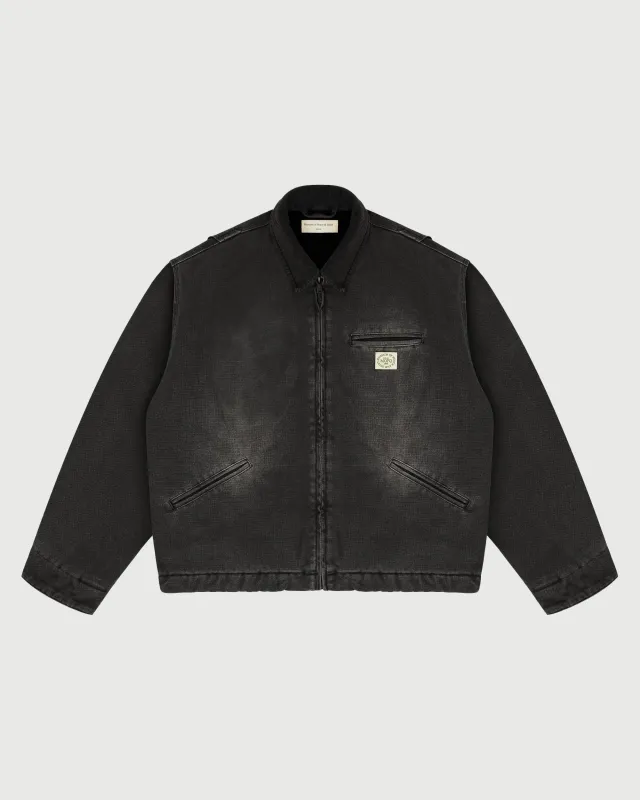 Utility Canvas Work Jacket - Black made by Museum of Peace and Quiet