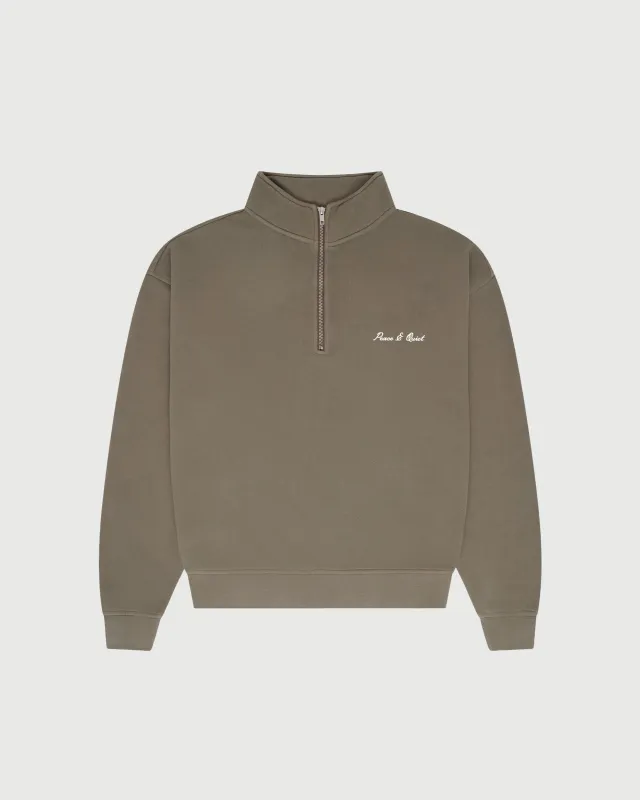 Signature Quarter Zip Up - Sepia made by Museum of Peace and Quiet