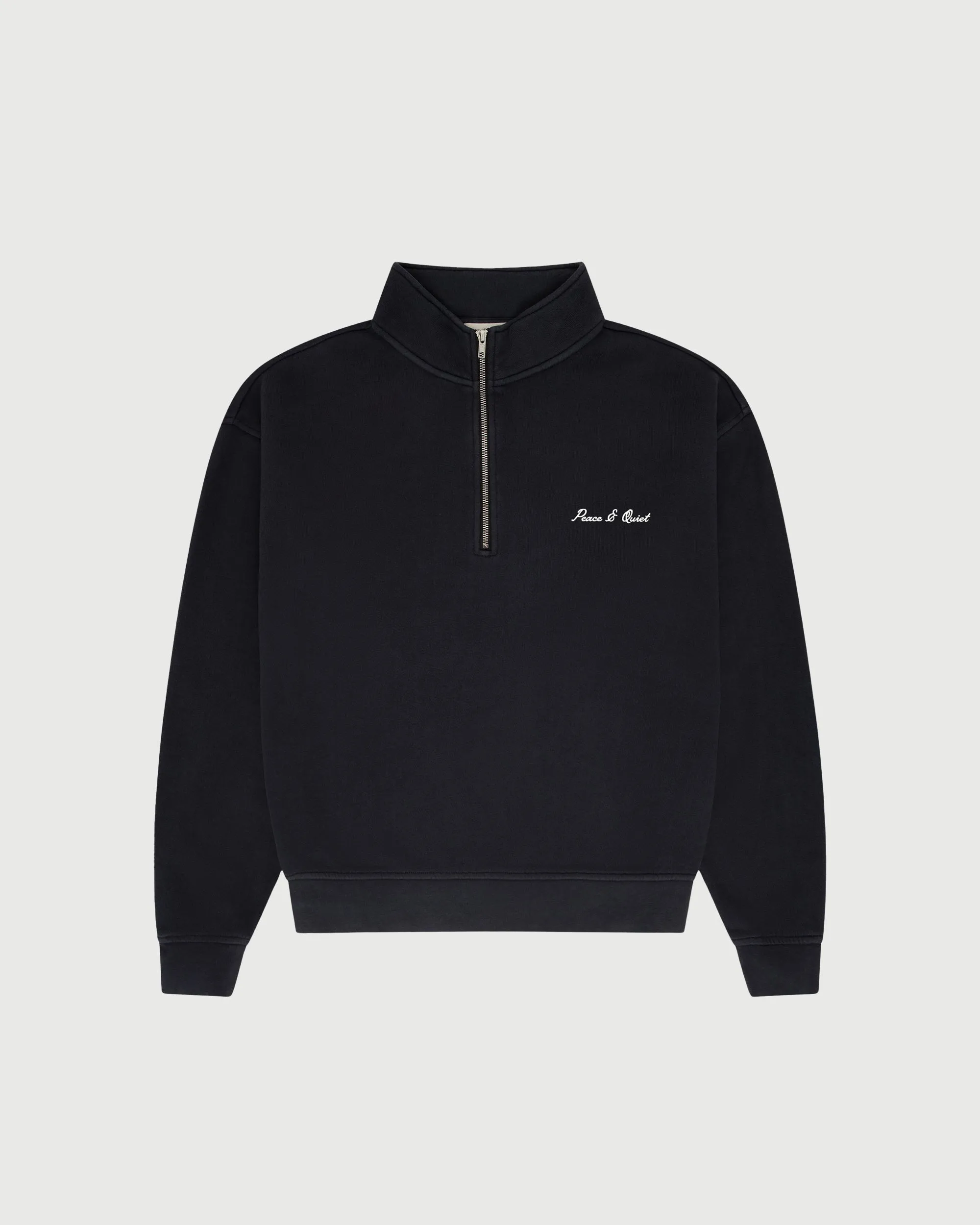 Signature Quarter Zip Up - Black sold by Museum of Peace and Quiet