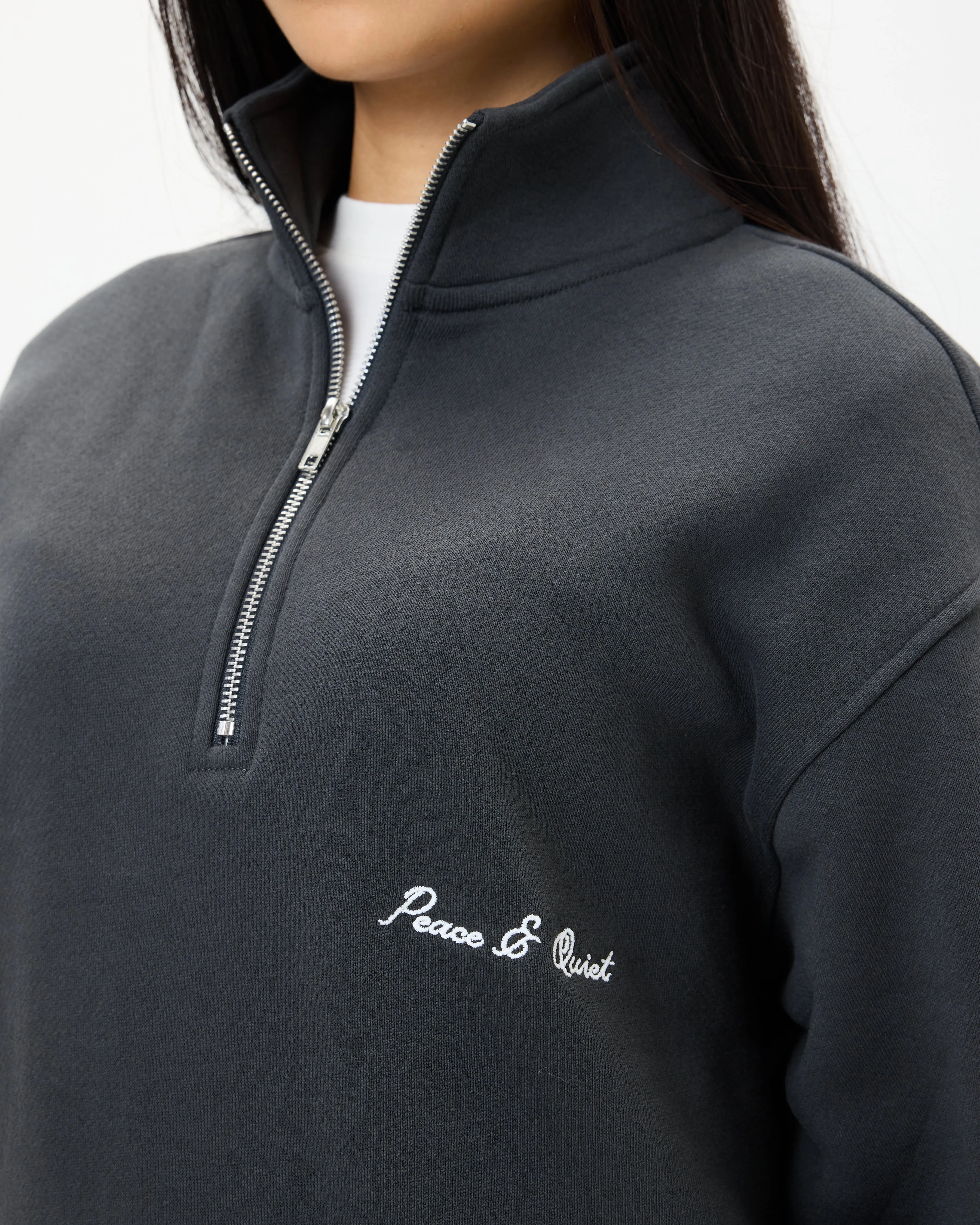 Signature Quarter Zip Up - Black sold by Museum of Peace and Quiet product image thumbnail 3