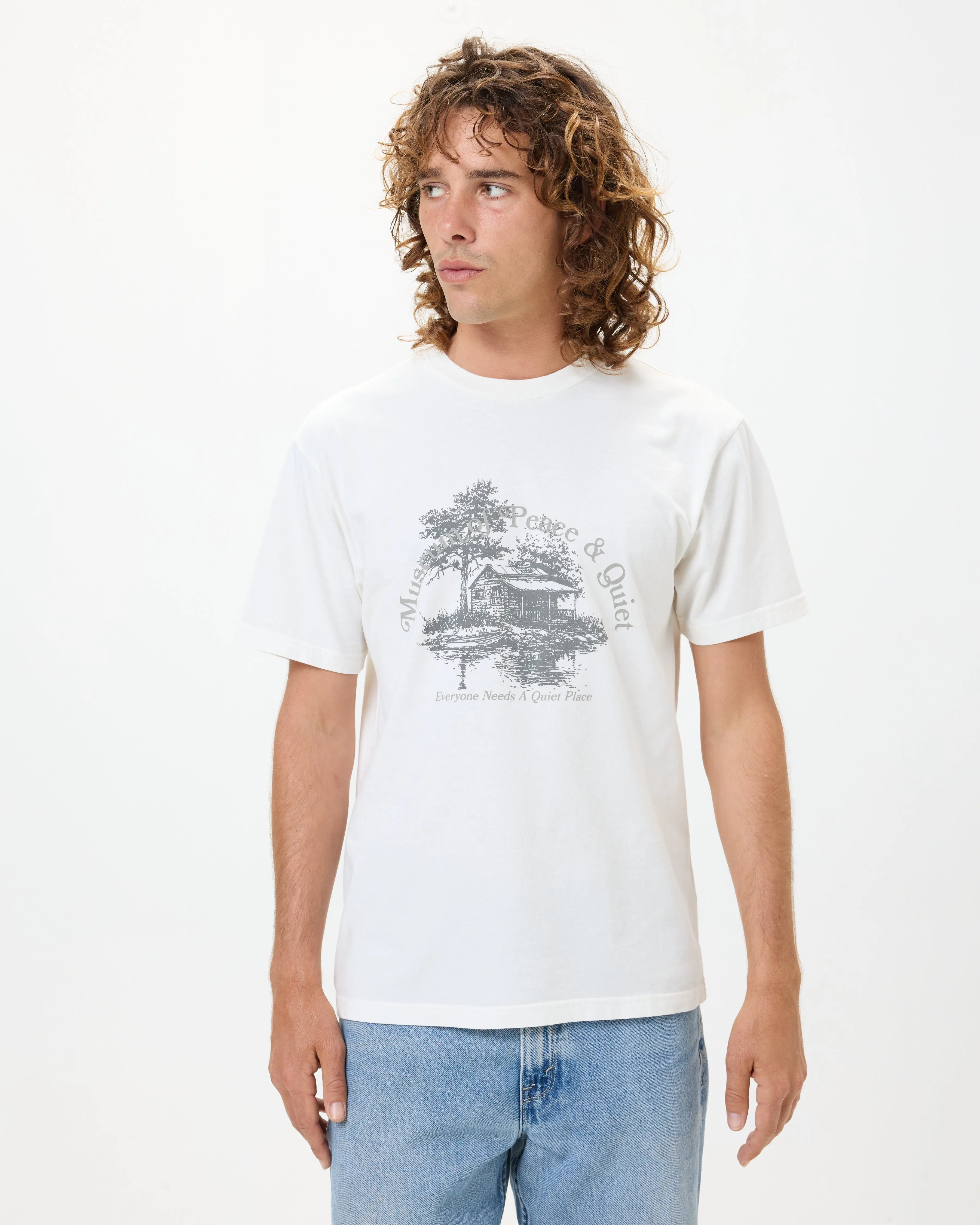 Quiet Place Tee - White sold by Museum of Peace and Quiet