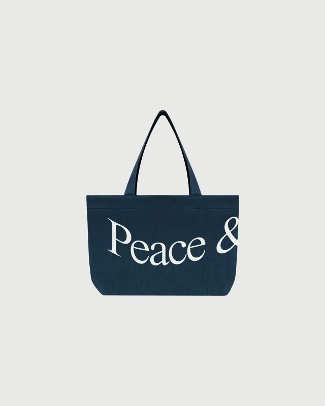 Jumbo Wordmark Tote - Navy made by Museum of Peace and Quiet