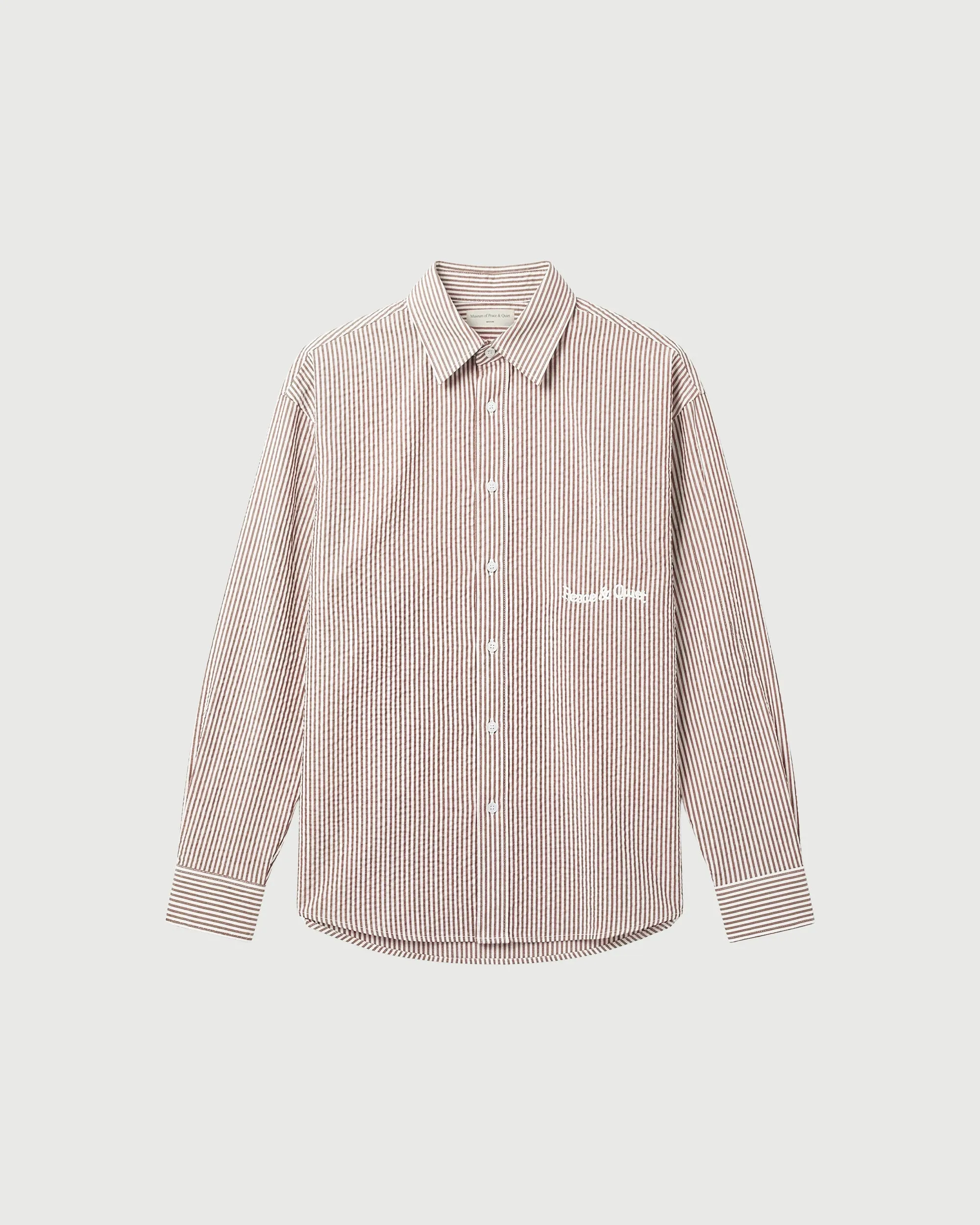 Wordmark Button Up - Brown sold by Museum of Peace and Quiet