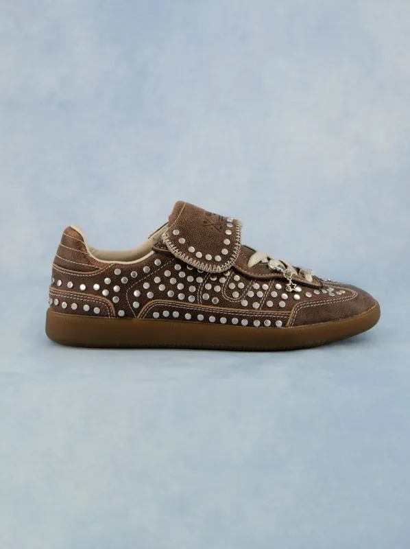 Brown studded sneakers - ULK Chile sold by Ulanka